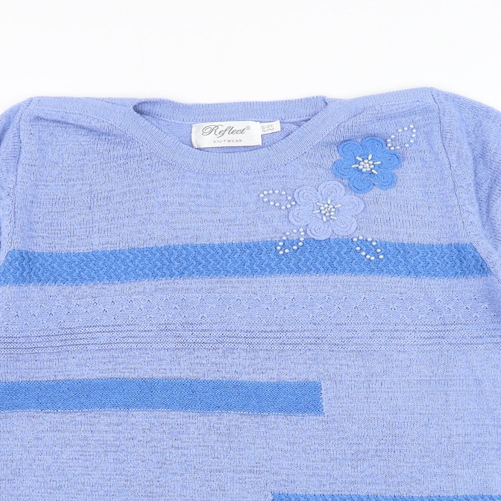 Womens UK Size S Reflect Blue Pullover Jumper