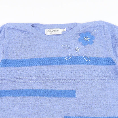 Womens UK Size S Reflect Blue Pullover Jumper