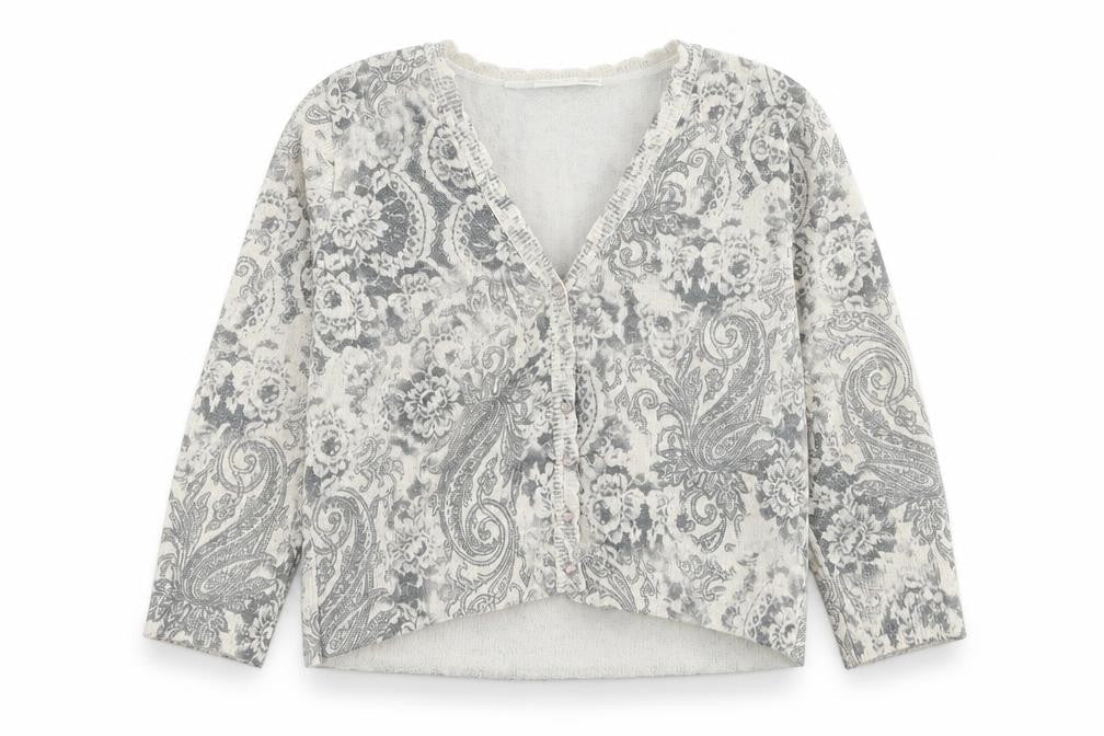 Womens UK Size 16 AMARANTO Grey Cardigan Jumper