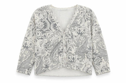 Womens UK Size 16 AMARANTO Grey Cardigan Jumper