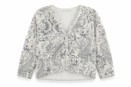 Womens UK Size 16 AMARANTO Grey Cardigan Jumper