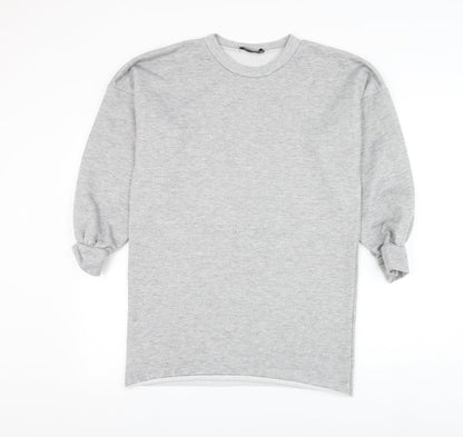 Boohoo Womens Grey Polyester Pullover Sweatshirt Size 6 Pullover