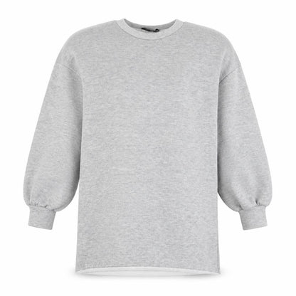 Womens UK Size 6 Boohoo Grey Pullover Sweatshirt