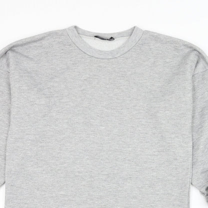 Boohoo Womens Grey Polyester Pullover Sweatshirt Size 6 Pullover