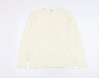 Womens UK Size 12 Debenhams White Pullover Jumper