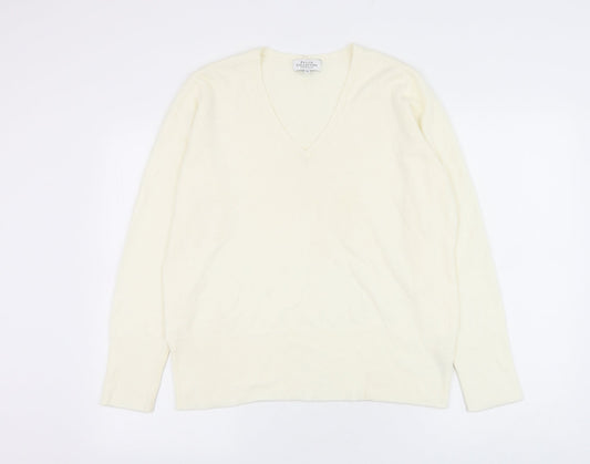 Womens UK Size 12 Debenhams White Pullover Jumper