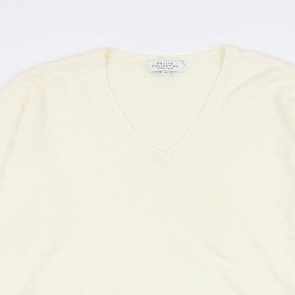 Womens UK Size 12 Debenhams White Pullover Jumper