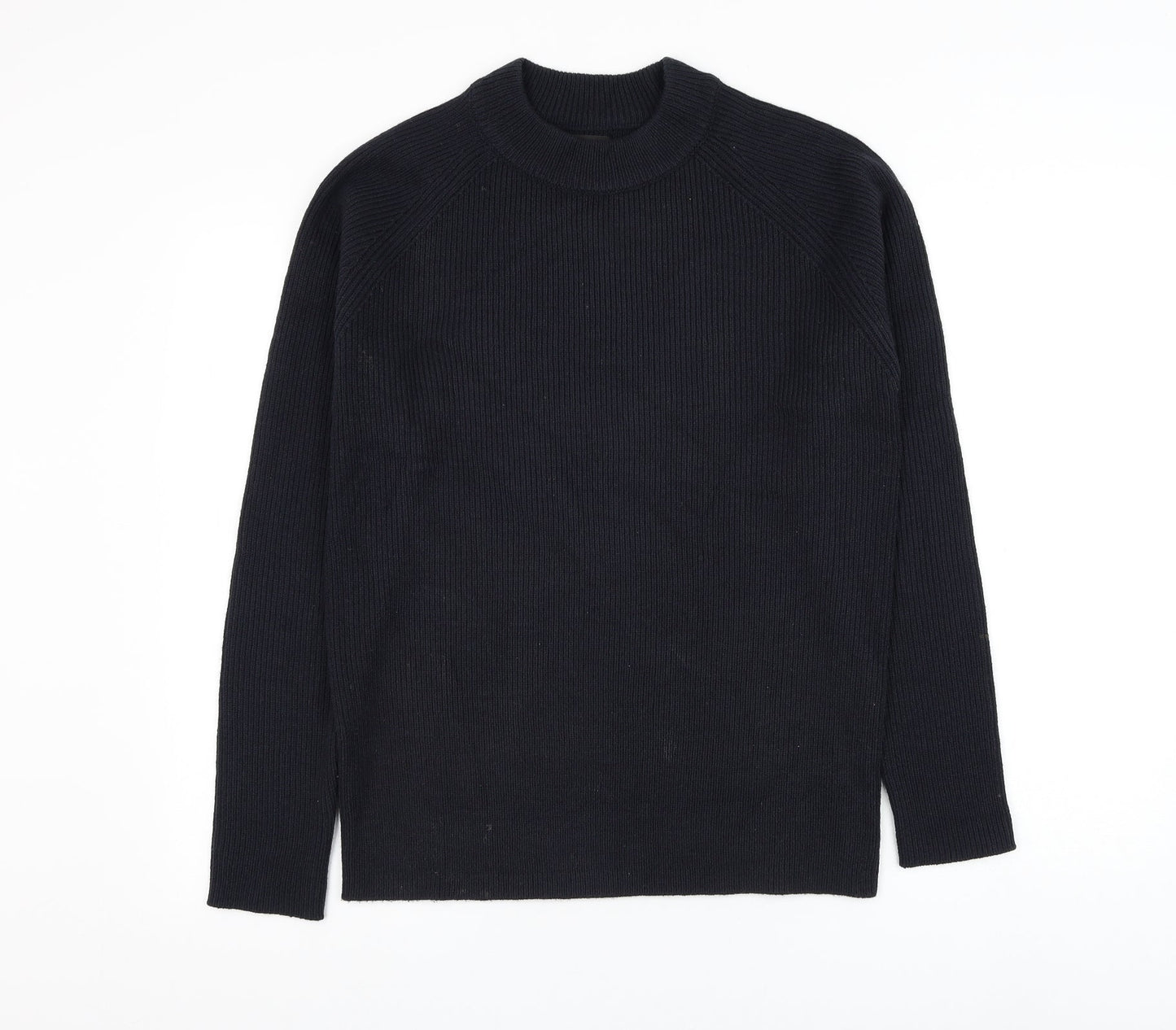 Burton Mens Blue Round Neck Acrylic Pullover Jumper Size M