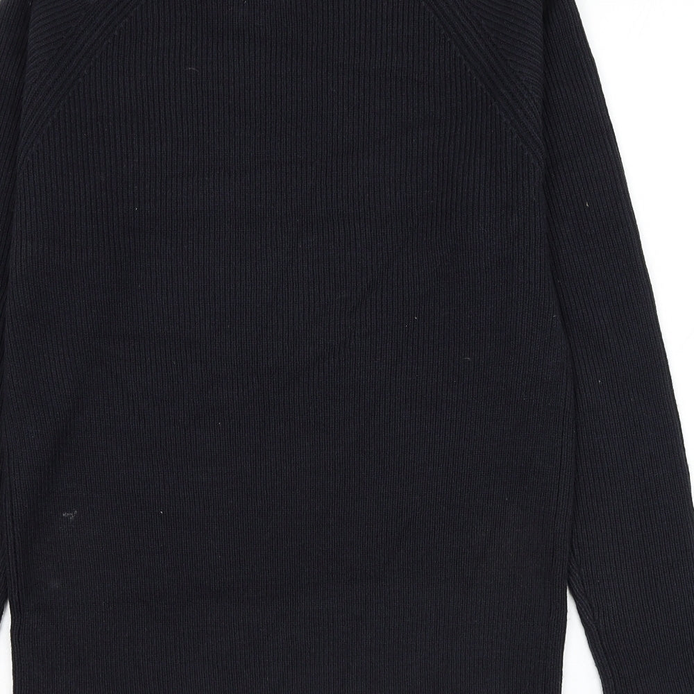 Burton Mens Blue Round Neck Acrylic Pullover Jumper Size M