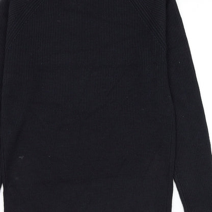 Burton Mens Blue Round Neck Acrylic Pullover Jumper Size M