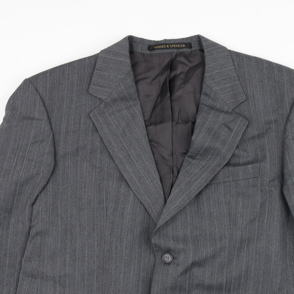 Mens UK Size 40 Marks and Spencer Regular Grey Suit Jacket