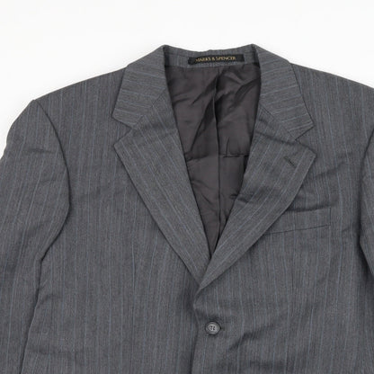 Mens UK Size 40 Marks and Spencer Regular Grey Suit Jacket