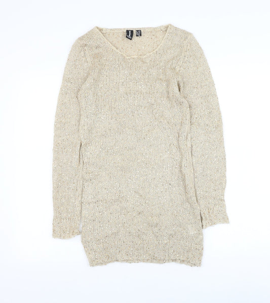 Womens UK Size 8 Izabel London Gold Pullover Jumper