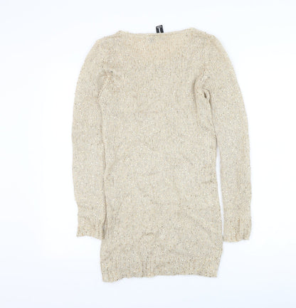 Womens UK Size 8 Izabel London Gold Pullover Jumper