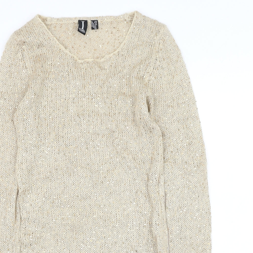 Womens UK Size 8 Izabel London Gold Pullover Jumper