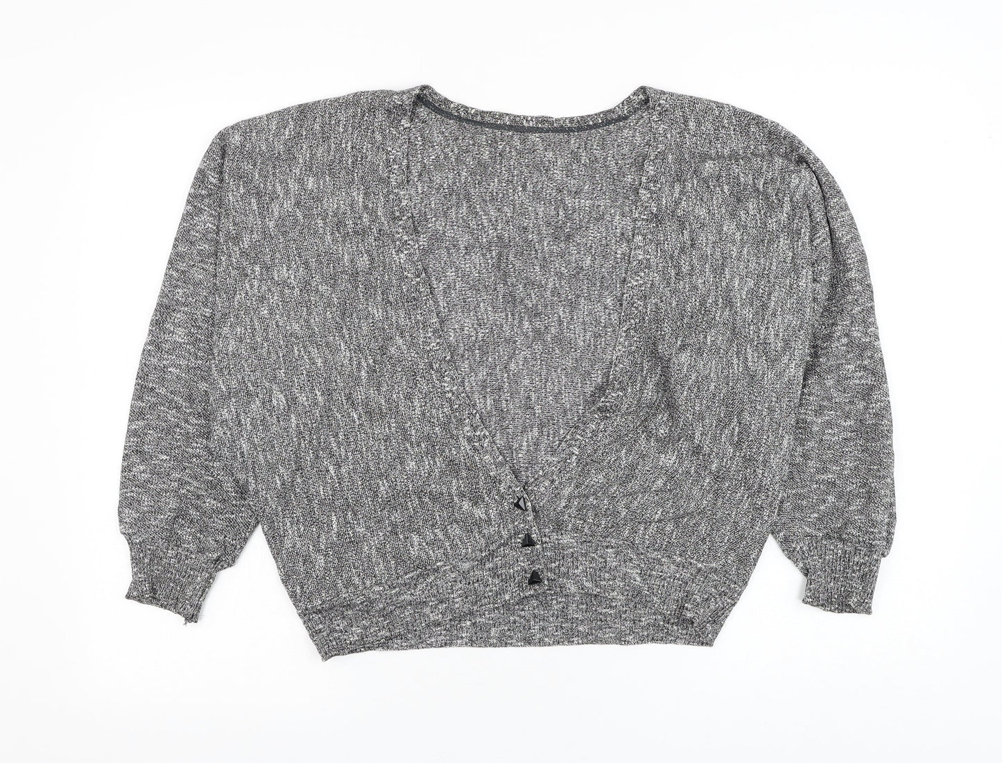 Womens UK Size L Preworn Grey Cardigan Jumper