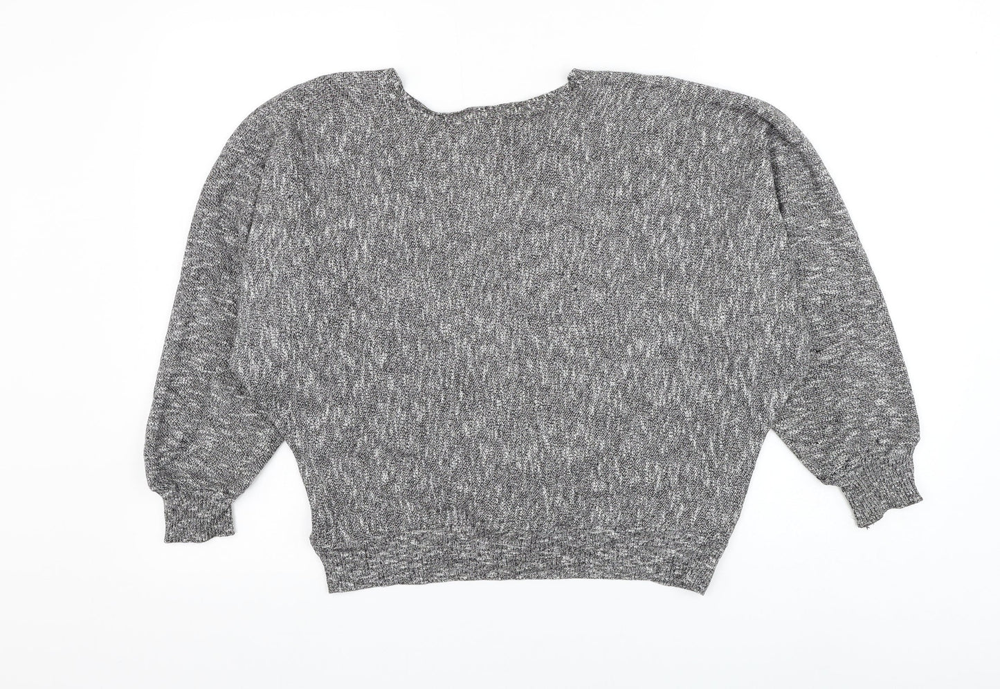Womens UK Size L Preworn Grey Cardigan Jumper