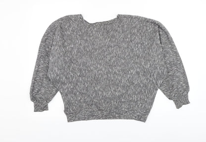 Womens UK Size L Preworn Grey Cardigan Jumper