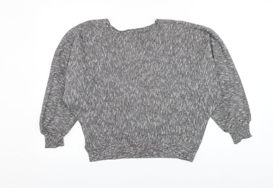 Womens UK Size L Preworn Grey Cardigan Jumper