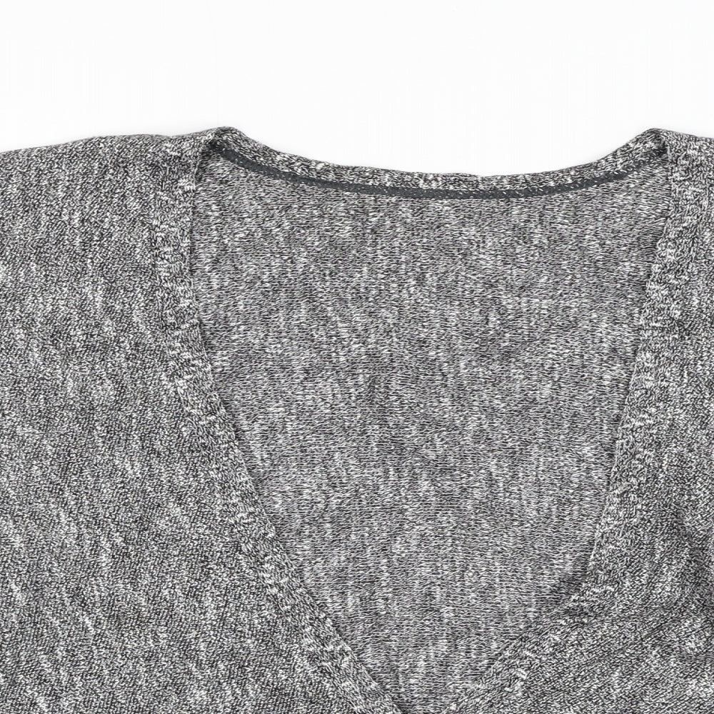 Womens UK Size L Preworn Grey Cardigan Jumper