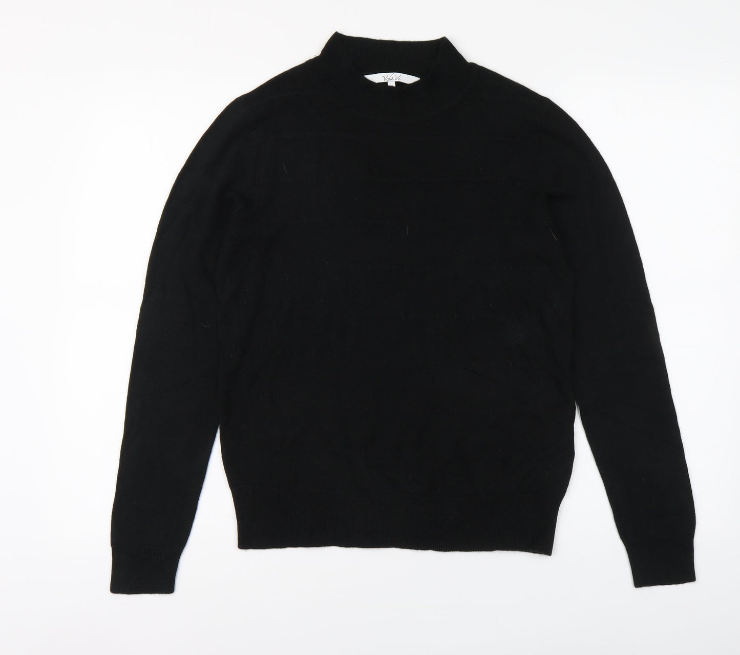 Womens UK Size M Vida Vi Black Pullover Jumper