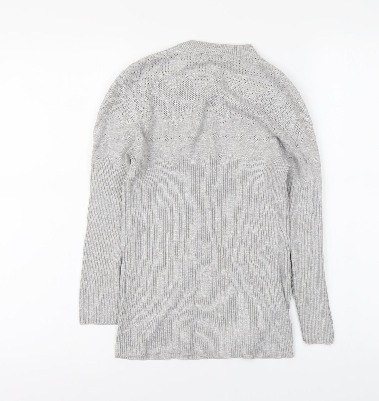 Womens UK Size 10 Warehouse Grey Pullover Jumper