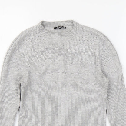 Womens UK Size 10 Warehouse Grey Pullover Jumper