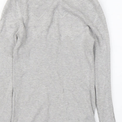 Womens UK Size 10 Warehouse Grey Pullover Jumper