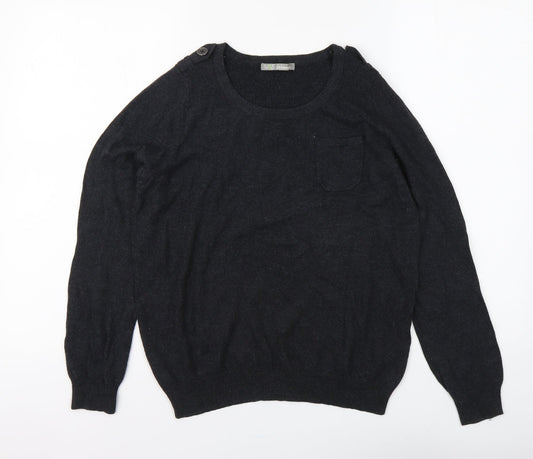 Womens UK Size 14 Marks and Spencer Grey Pullover Jumper