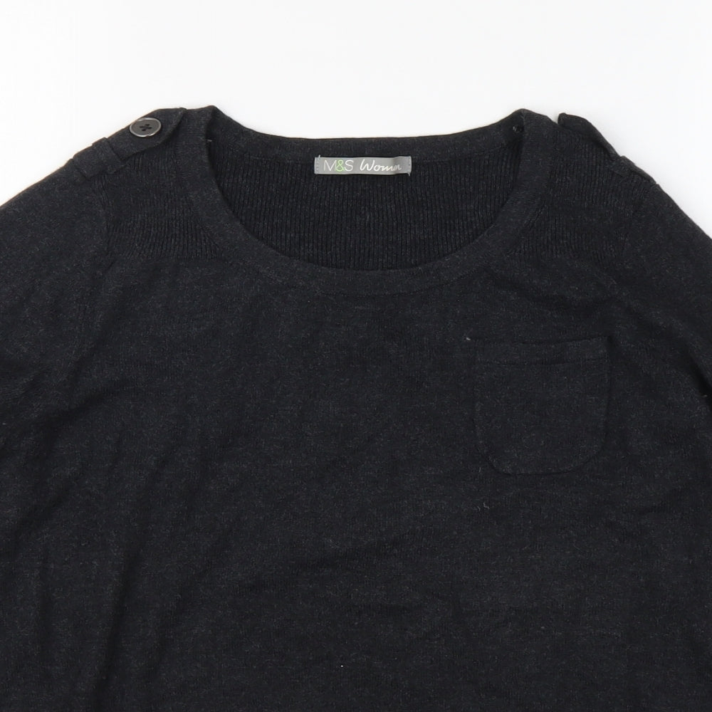 Womens UK Size 14 Marks and Spencer Grey Pullover Jumper