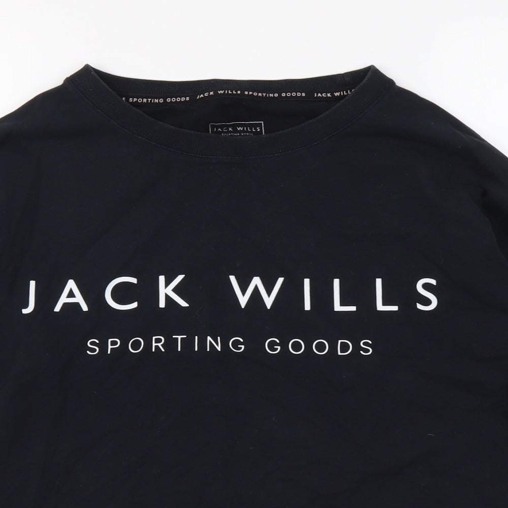 Womens UK Size 6 Jack Wills Black Pullover Sweatshirt
