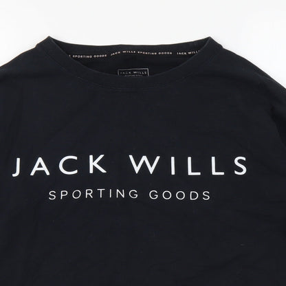Womens UK Size 6 Jack Wills Black Pullover Sweatshirt