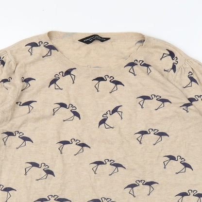 Womens UK Size 14 Dorothy Perkins Beige Pullover Jumper