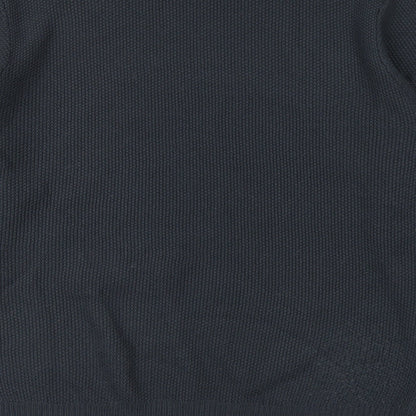 M&Co Mens Blue Round Neck Acrylic Pullover Jumper Size XL