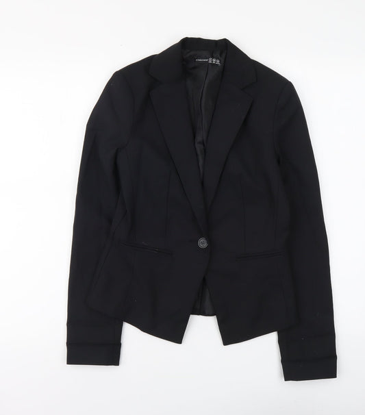 Atmosphere Womens Black Polyester Jacket Suit Size 8