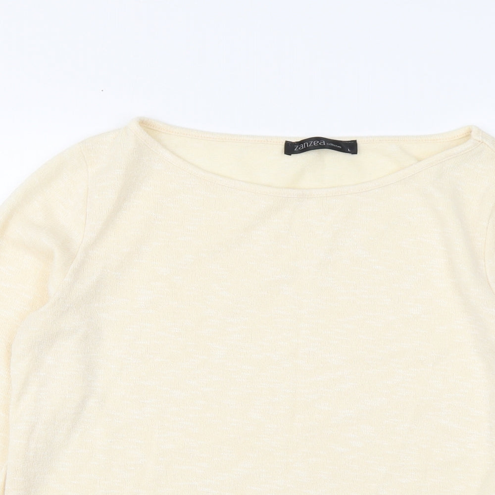Womens UK Size L Zanzea Beige Pullover Jumper