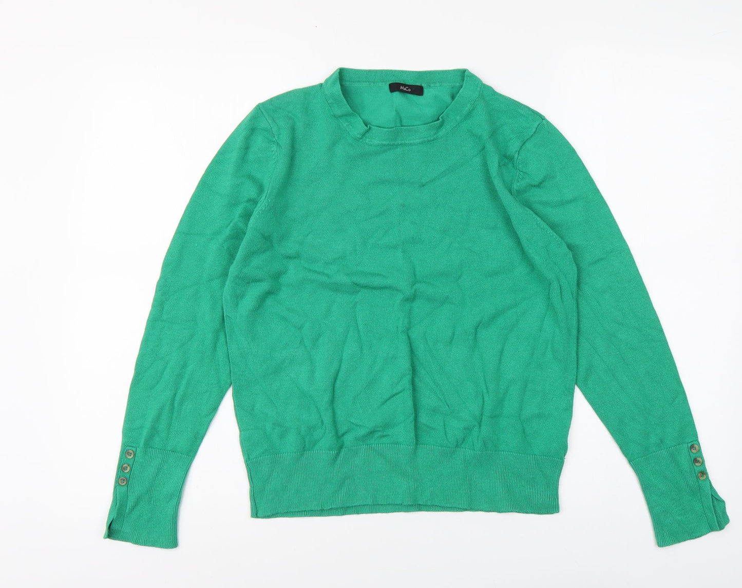 Womens UK Size 14 M&Co Green Pullover Jumper