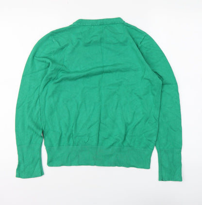 Womens UK Size 14 M&Co Green Pullover Jumper