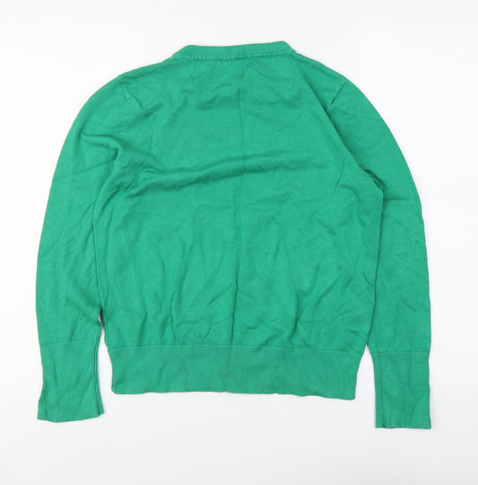 Womens UK Size 14 M&Co Green Pullover Jumper