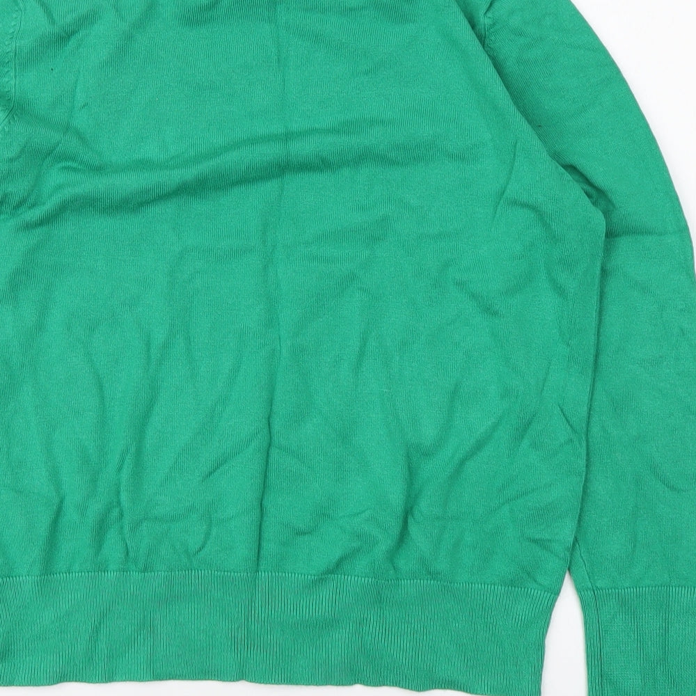 Womens UK Size 14 M&Co Green Pullover Jumper