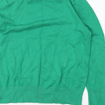 Womens UK Size 14 M&Co Green Pullover Jumper