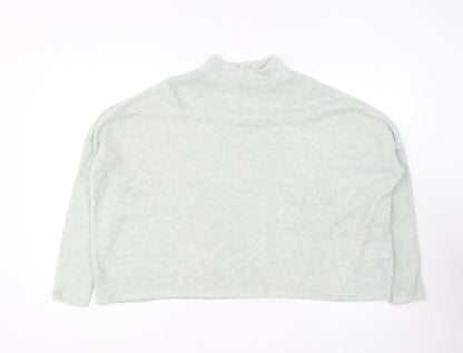 H&M Womens Grey High Neck Acrylic Pullover Jumper Size XS