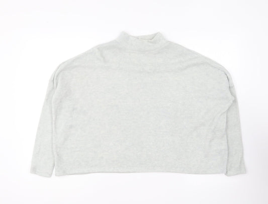 H&M Womens Grey High Neck Acrylic Pullover Jumper Size XS
