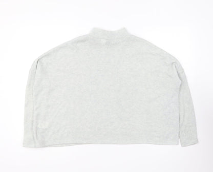 H&M Womens Grey High Neck Acrylic Pullover Jumper Size XS