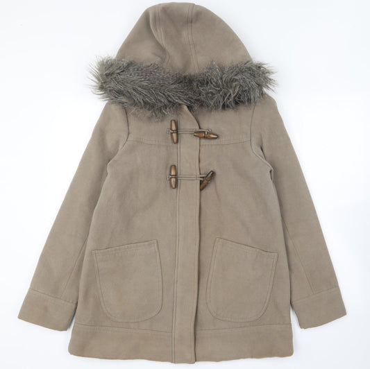 Womens UK Size 12 Vintage Boutique Brown Overcoat