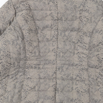 Damart Womens Grey Animal Print Jacket Zip