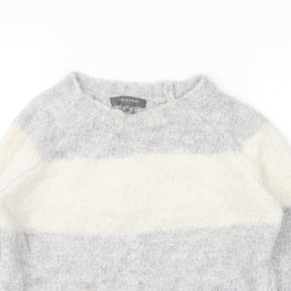 Primark Womens Grey Round Neck Camouflage Acrylic Pullover Jumper Size XS