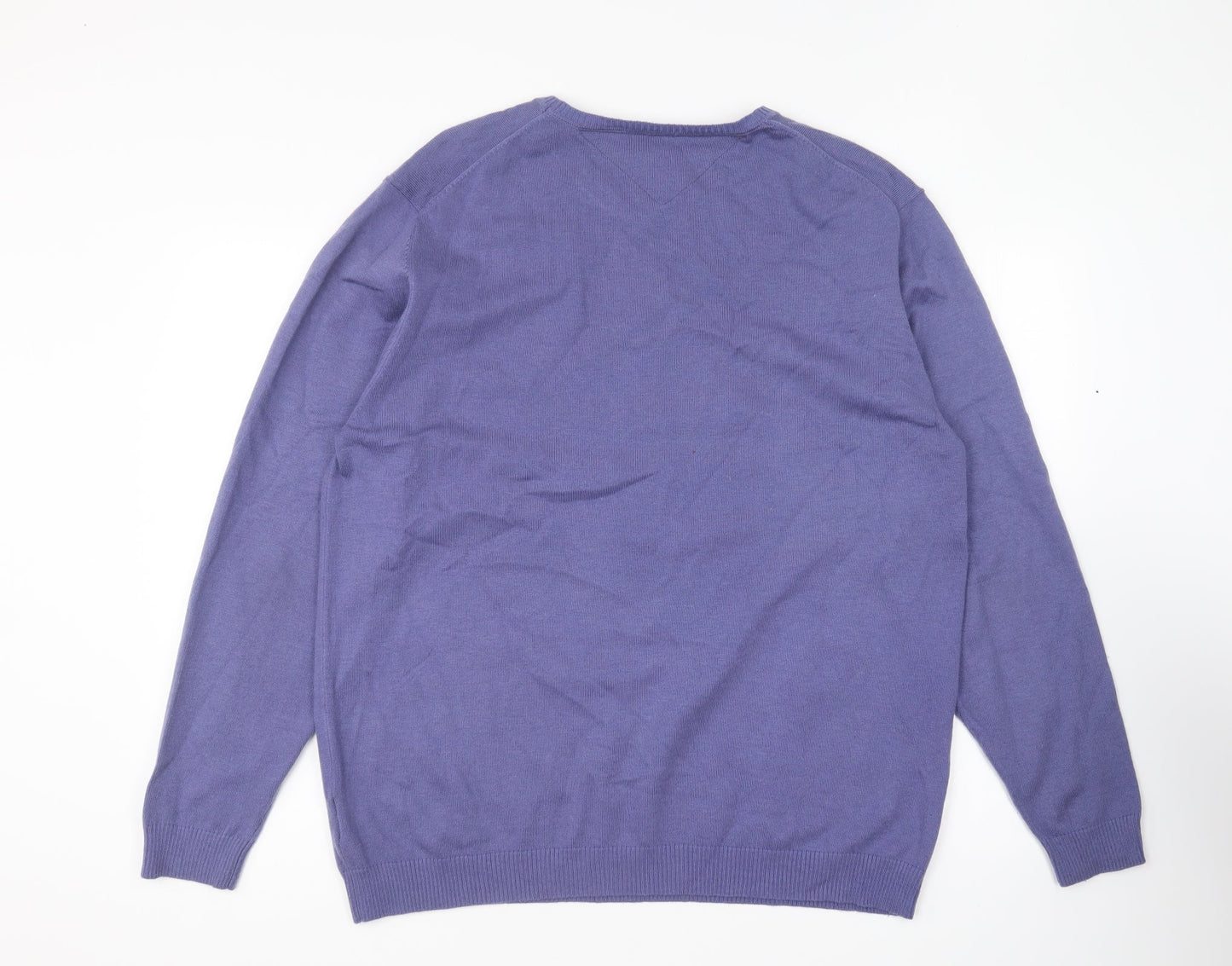 Peter Montana Womens Purple Round Neck Nylon Pullover Jumper Size 2XL