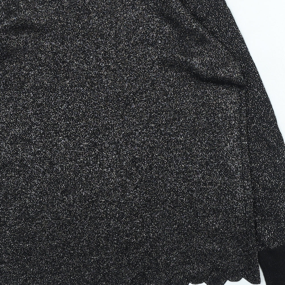 TU Womens Silver Round Neck Viscose Pullover Jumper Size 12