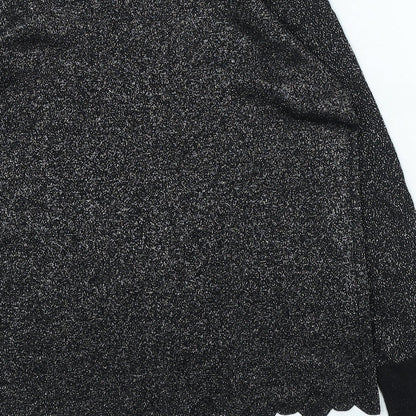 TU Womens Silver Round Neck Viscose Pullover Jumper Size 12